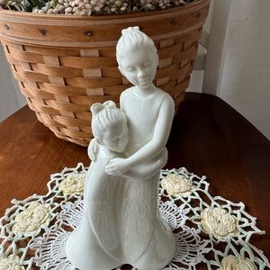 Royal Worcester Cream Porcelain Figurine - Sisterly Love